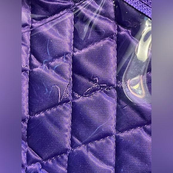Vera Bradley Cosmetic Bag Lilac Ikat Plastic Lined - Picture 9 of 11